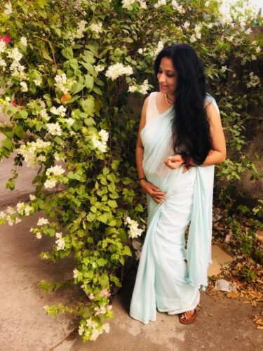 Mint Mulmul Saree photo review